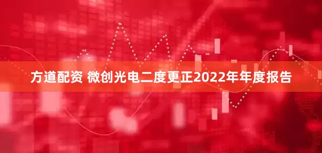 方道配资 微创光电二度更正2022年年度报告