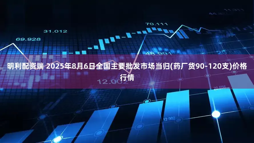 明利配资端 2025年8月6日全国主要批发市场当归(药厂货90-120支)价格行情